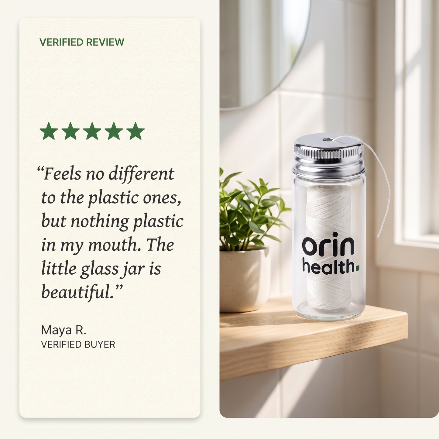 OrinHealth™ Zero-Plastic Silk Floss